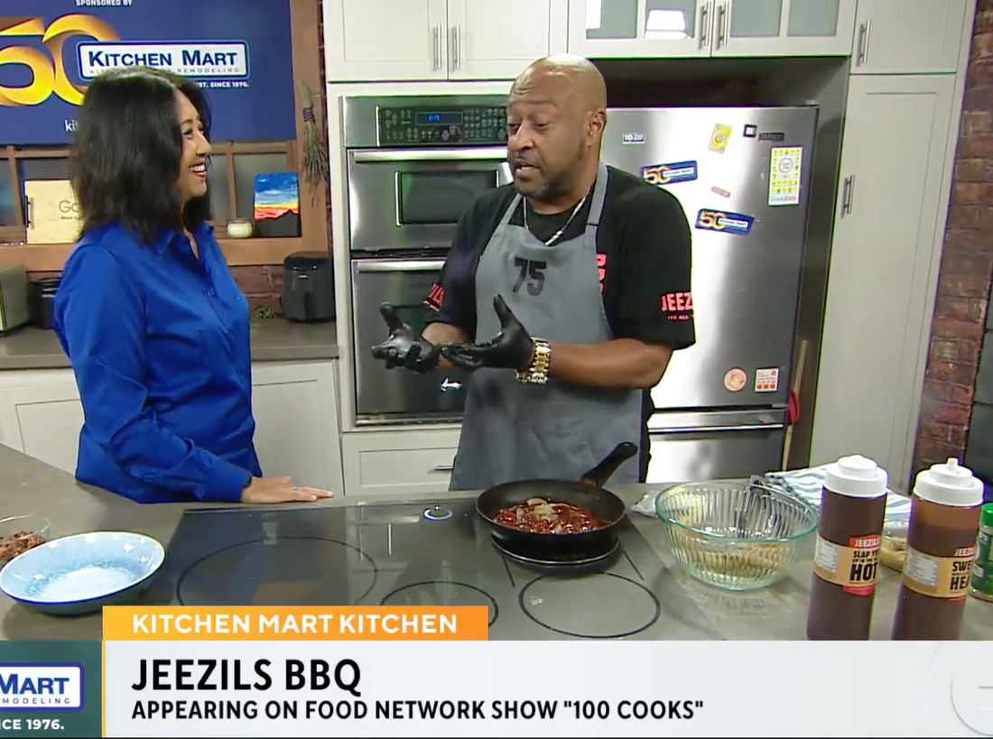 Jeezils talks Flavors and appearance on Food Networks show 100 Cooks